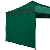 ABCCANOPY vista frontal del panel SunWall verde, protección y sombra inmediata