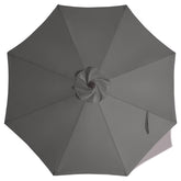 ABCCANOPY vista frontal del techo gris oscuro mostrando cobertura amplia y estilo