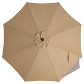 ABCCANOPY cubierta frontal khaki mostrando ajuste y protección