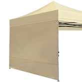 ABCCANOPY vista frontal de la pared lateral beige mostrando protección
