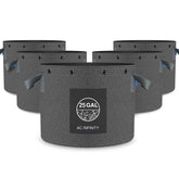 AC Infinity maceta de tela 25 galones vista frontal con forma estable