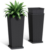 Acurax macetero frontal pack de 2 mostrando diseño elegante y espacio para plantas