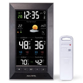 AcuRite vista frontal con pantalla invertida y lectura rápida