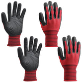 Aegend guantes frente del paquete con diseño rojo visible para localizar