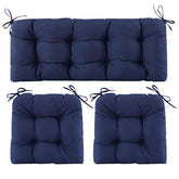 Aegisun cojín loveseat azul marino frontal, comodidad para terraza