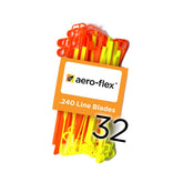 Aero-Flex paquete frontal mostrando pack de 32 cuchillas, facilita recambios rápidos