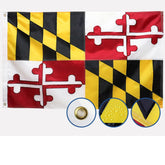 AGUIFLGS bandera Maryland frontal mostrando diseño nítido y colores vivos