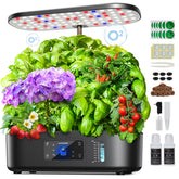 Ahopegarden vista frontal del kit mostrando 12 pods y diseño compacto