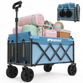 Aimnny vista frontal del carrito plegable con gran capacidad y fácil acceso
