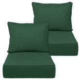 Aiouueat cojin exterior frontal mostrando acabado y color verde oscuro, durable