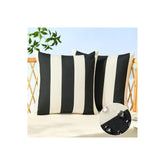 Allorry funda frontal 18x18 rayas negras mostrando estilo y resistencia