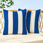Allorry vista frontal de la funda azul rayas con acabado elegante