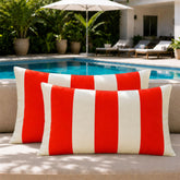 Allorry funda frontal rayas naranja rojo muestra color vibrante y resistencia