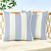 Allorry funda de cojín frontal con rayas azul cielo, añade estilo al patio