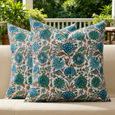Allorry funda frontal azul floral mostrando diseño y color, aporta estilo exterior