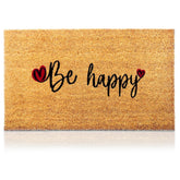AMARU DOOR MATS felpudo frontal con diseño 'Be Happy' que da la bienvenida y decora