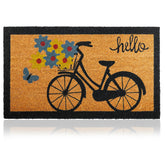 AMARU DOOR MATS vista frontal con diseño Bicycle que da bienvenida y estilo