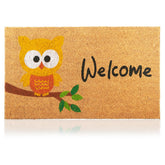 AMARU DOOR MATS felpudo frontal con búho, bienvenida y estilo