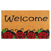 AMARU DOOR MATS felpudo frontal con mariquitas y bienvenida estética