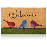 AMARU DOOR MATS frontal con diseño de pájaros, bienvenida atractiva