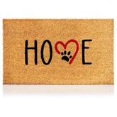 AMARU DOOR MATS vista frontal con huellas de perro que da bienvenida y atrapa suciedad