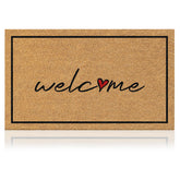 AMARU DOOR MATS vista frontal del felpudo bienvenido, mejora la entrada