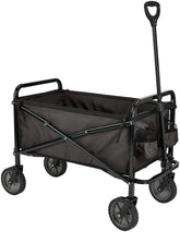 Amazon Basics carro plegable frontal mostrando capacidad y diseño elegante