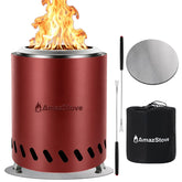AmazStove frente del fogón compacto mostrando diseño portátil y estética