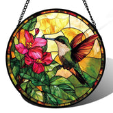 AMDERVEN colibrí frontal mostrando colores vibrantes y diseño artístico