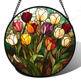 AMDERVEN tulipanes frente mostrando vivos colores y diseño decorativo