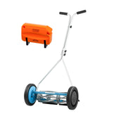 American Lawn Mower vista frontal del cortacésped mostrando estructura y empuñadura, fácil de manejar