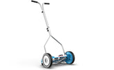 American Lawn Mower Company vista frontal mostrando diseño compacto y facilidad de almacenamiento
