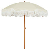 AMMSUN vista frontal con flecos mostrando estilo boho y sombra amplia