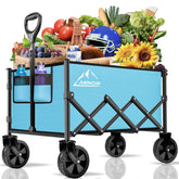 AMNOW carrito frontal mostrado plegado y listo para guardar, ahorro espacio