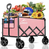 AMNOW carrito frontal rosa mostrando capacidad y diseño práctico