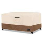 ANartcle vista frontal de la funda protegiendo mesa, protección impermeable
