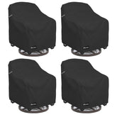 ANartcle vista frontal del pack de 4 fundas protegiendo sillas
