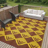 Anidaroel alfombra exterior frontal mostrando diseño y colores, resistente al agua
