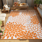 Anidaroel alfombra exterior frontal mostrando color naranja y diseño resistente