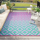 Anidaroel vista frontal de la alfombra ombré con colores vivos y durabilidad