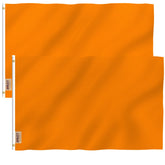 Anley bandera naranja frontal mostrando color vivo y visibilidad