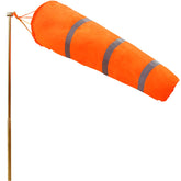 Anley windsock vista frontal mostrando color naranja y forma, mejora visibilidad