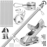 Anovo mástil frontal con soporte mostrando montaje estable en fachada
