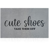AOAOPQ felpudo frontal con diseño Cute Shoes que da bienvenida y oculta suciedad