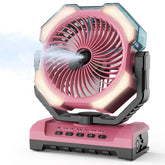 Aopircs ventilador frontal rosa mostrando diseño compacto y control fácil