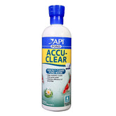 API Accu-Clear presentación frontal mostrando botella y etiqueta, fácil identificación