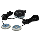 Aquascape 75000 vista frontal del kit mostrando componentes listos para instalar y beneficio de oxigenación