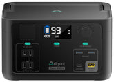 Arkpax vista frontal mostrando salidas y pantalla, facilita conexión múltiple