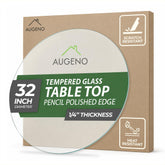 Augeno tapa de vidrio redonda 32" vista frontal, protección elegante