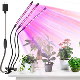AURAZIGLI lámpara frontal 3 cabezas, iluminación precisa para cultivo interior